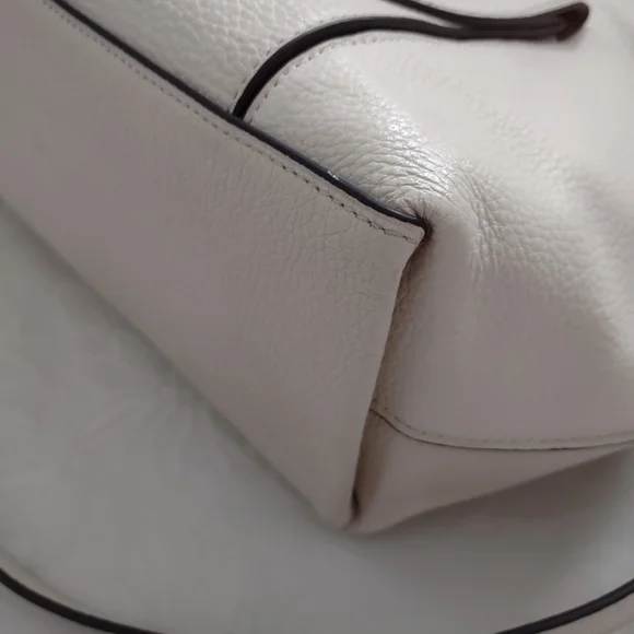 Coach chalk gold Remi refined pebble leather hobo crossbody bag - Picture 12 of 15